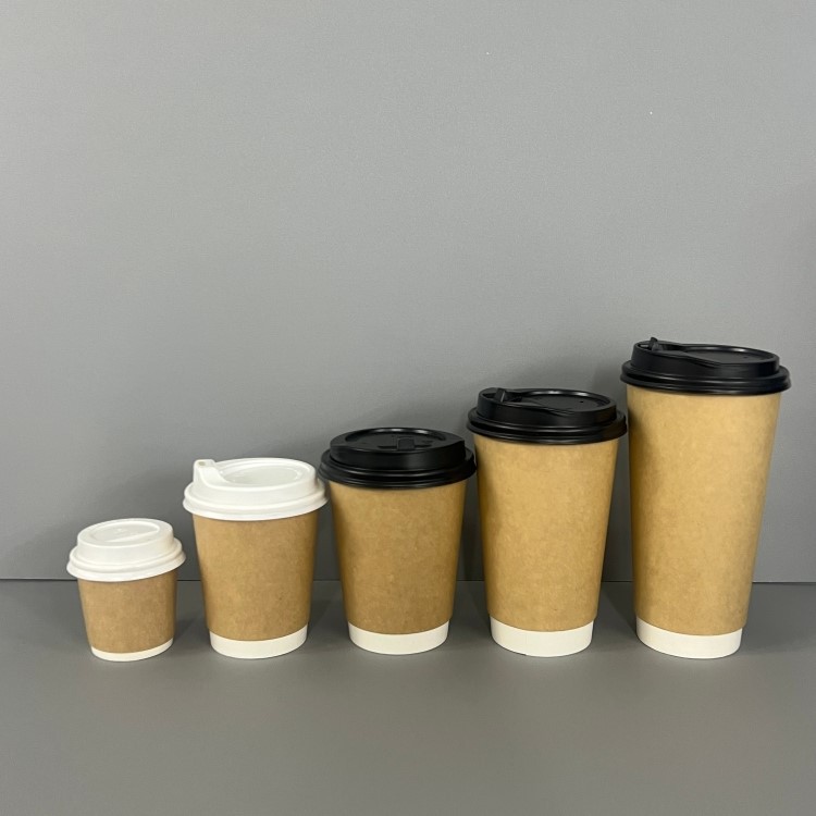 kraft double wall paper cups with lids kraft double wall paper cups with lids
